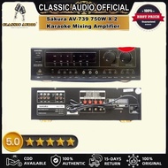 Sakura AV-739 750W X 2 Karaoke Mixing Amplifier CLASSIC AUDIO-OFFICIAL (ORIGINAL)