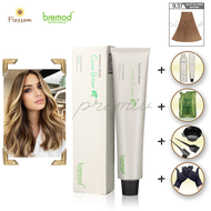7Pcs Bremod Premium Series Cocoa Butter Hair Color Dye 9.37 Light Blonde Brown Set