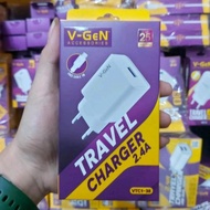 V-GEN VTC1-38/VTC1-46 TRAVEL CHARGER Free Micro Cable 1m 2.4A