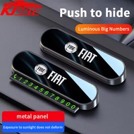 Fiat Car Phone Number Card Temporary Parking Card Plate Can Be Hidden Telephone Number with 5 Sets o