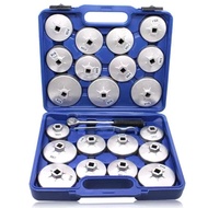 23-Piece Oil Filter Wrench Set – Aluminum Cup Filter Sockets (901–915) + Bearing Extractor & Removal