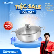 Nồi inox liền khối cao cấp đa năng KALITE KCP2602 – Size 26cm chất liệu inox 304 cao cấp dùng mọi lo