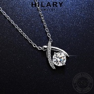 HILARY JEWELRY 925 For Simple Chain Accessories 純銀項鏈 Rantai Sterling Silver Leher Diamond Perak Moissanite Women Pendant Original Korean Necklace Perempuan N88