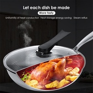 idropmy [32CM/34CM] Inner Kuali Honeycomb Wok Nonstick Scratch Resistant Cooking Wok Frying Pan