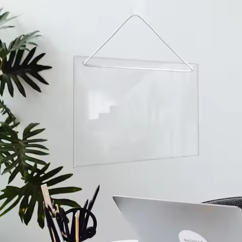 Clear Dry Erase Board Magnetic Calendar Menu Acrylic Note for Fridge Wall-mounted Whiteboard Memo Wr