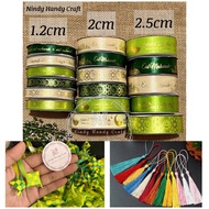 1 ROLL 25 Yards Eid Ribbon 1.2cm - 2cm - 2.5cm - Eid Ribbon - Eid Ribbon - Eid Hampers Ribbon