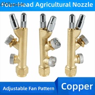 ONLYEMY Atomizing Sprayer Nozzle, Copper 4 Nozzles Agriculture Spray Nozzle, Atomizer Adjustable Fan