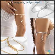 【Jumpping】 Bohemian Metal Tassel Pendants Upper Arm Cuff Bangle Women Fashion Jewelry