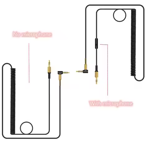 N1HC Replacement Stretching Spring Audio Cable Cord Line for Marshall Major II 2 Monitor Bluetooth-c