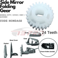 Honda02 Honda City TM0 T9A Fit GE6 Civic FD SNA CRV SWA Accord SDA TA0 Side Mirror Gear Folding Cermin Sisi 13mm 24Teeth