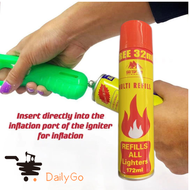 DailyGo  High Quality Pyramid Lighter Fluid Butane Refill For Refill Lighter With Free Inserts Gas L