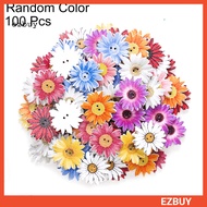 [EY] 50/100Pcs Marguerite Shape Holes Wooden Buttons DIY Scrapbook Sewing Accessory