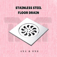 0029 6x6 Stainless Steel Floor Trap Floor Grating Anti Cockroach Anti Smell - 6" x 6" Floor Trap 6" 