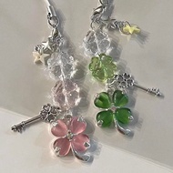 好物推荐【四叶草】手作幸运四叶草串珠手机链咕本挂包包挂饰水色挂4.14 Recommended item: [Four-leaf Clover] Handmade Lucky Four-leaf Cl