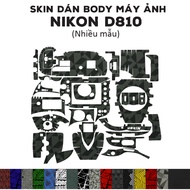 3M Skin stickers for Nikon D810 (Many models) | Anti-fouling film for Nikon D810 body