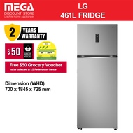 LG GT-B4603PY 461L 2-DOOR FRIDGE | Top Freezer | 3 Ticks | FREE $50 VOUCHER FROM LG