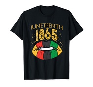 Juneteenth 1865 Africa Lips Black Queen June 19th Women T-Shirt