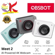 OBSBOT MEET 2 AI-POWERED 4K WEBCAM WITH AI AUTO FRAMING, FAST AUTO FOCUS & BUILT-IN DUAL OMNIDIRECTI