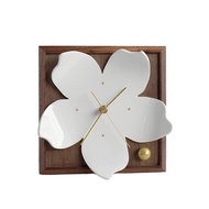 LaFloria® Magnolia/floral wall clock/walnut table clock/wooden clock/ floral table clock✔️ Freeshipp