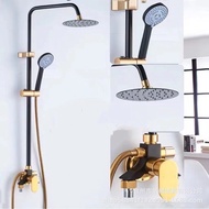 Black Gold Alumimum Shower Head Set Bathroom Bathroom Adjustable Shower Boost Nozzle Surface Mounted
