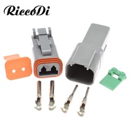10 Sets Kit Deutsch DT 2 Pin 22-16AWG Waterproof Electrical Wire Connector Plug DT06-2S DT04-2P For 