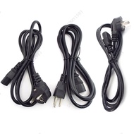 EU US AU 3 Prong AC Power Supply Cable copper wire Euro Plug Cord 1.5m  For pc Monitor Printer IEC C