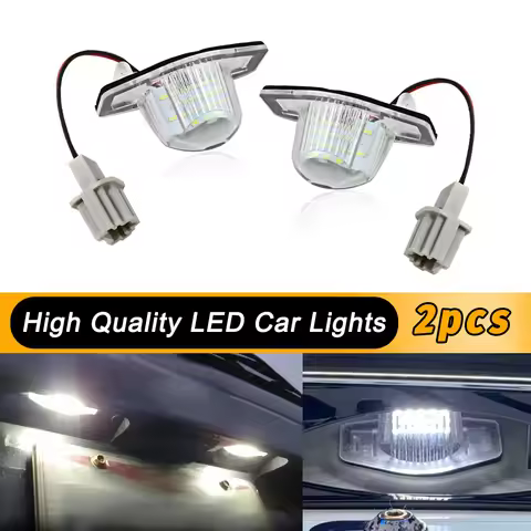 2pcs Error Free LED Car Number License Plate for Honda Fit Jazz Crosstour Odyssey Stream Insight CR-