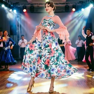 [Super Beautiful Goods] Dance Costume Printed Craftsmanship Modern Dance Dress MY886 National Standa