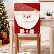 NESSA Christmas Chair Covers, Cartoon Comfortable Xmas Dinner Chair Seat Cover, Home Decor Removable