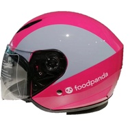 VISOR SAJA ORIGINAL SGV LTD VTEC V2 HALF GRAPHIC MONO 2TONE GRAPHIC CERMIN GRABFOOD HELMET FOODPANDA
