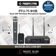 Phenyx Pro Best Budget Wireless PTU-71B Dual Wireless Microphone System, with 1x Handheld Microphone (PTU71B)