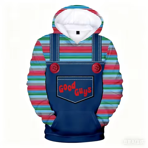 2025 neue Mode Männer Hoodies 3D Volldruck Horror Film Chucky Hoodie Sweatshirt Bekleidung Cosplay K
