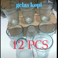 gelas kopi 1lusin murah gelas beling lusinan isi 12 pcs gelas kopi tebal gelas kopi tahan panas berk
