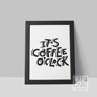 Painting Quotes It's Coffee O'clock Minimalist Picture Frame Wallpaper Room Decoration Cafe Wall SMO