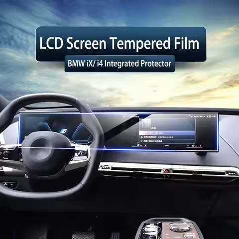 Car Tempered Glass Protective Film Integrated Protector Navigation Screen Blue Light for BMW iX i4