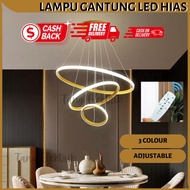 LAMPU GANTUNG CINCIN LED 3 RING LED LINGKAR 60W / LAMPU GANTUNG HIAS -DEKORASI CANTIK