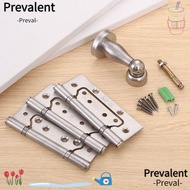 PREVALENT Door Stopper Hinge Set, 304 Stainless Steel Small Stainless Steel Hinge,  4 Inches Flat 3+
