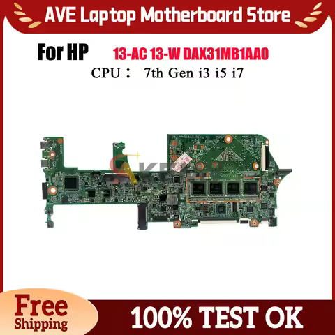 DAX31MB1AA0 For HP Spectre X360 13-AC 13-W Laptop Motherboard With i5 i7 7th Gen CPU 8GB RAM 918042-