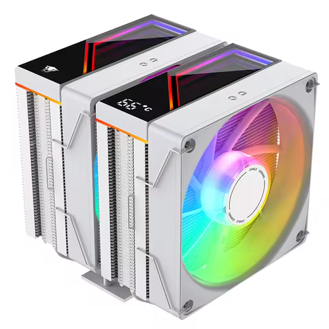 Jungle Leopard KF620 Digital Display Heat Sink 12cm Colorful Light PWM Temperature Control Desktop C