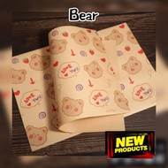 Wax Paper Baking Paper MOTIF Size 28 x 38 cm ~ Thicker 38 GSM ~ Food Grade (25 Pcs)