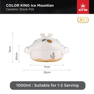 Color King Ice Mountain 100% Ceramic Hot Pot 1000ml / Ceramic Cookware / Healthy Cookware / Cookware