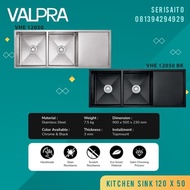 Kitchen Sink Valpra 120x50 cm / Bak Cuci Piring Stainless 12050 Double