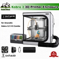 3D Printer Cover for Anycubic Kobra 3/3 V2, Enclosure with Ventilation Fan & LED, Fume Extractor Smo