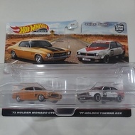 HOT WHEELS PREMIUM CAR CULTURE TWIN PACK '73 HOLDEN MONARO GTS and '77 HOLDEN TORANA A9X Brand New