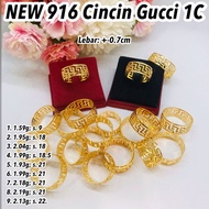 Cincin Gucci Round Gold Emas 916 Original
