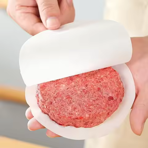 100pcs Burger Patty Paper Rounds Bread Buns Press Baking Parchment Rounds Hamburger Sheet For Separa