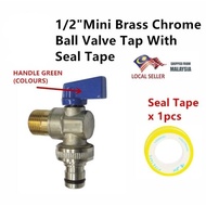 Vogo 1/2" (15mm) Brass Cooper Mini Garden Water Bib Tape DN-15 V-1022 Free 1 White Tape