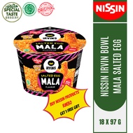 FREE SHIPPING | NISSIN IRVIN BOWL MALA SALTED EGG | RAMEN INSTANT NOODLES