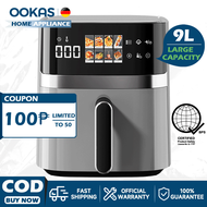 🔥 🔥 OOKAS air fryer oven Large Capacity 7L 9L Digital Touch LED Air Fryer Multifunctional Household 