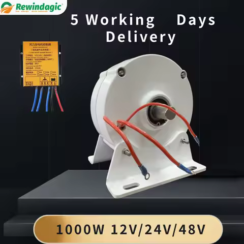 Low Speed 1000W 12V 24V 48V 3 Phase Gearlessermanent Magnet Generator AC Alt Pernators For Wind Turb